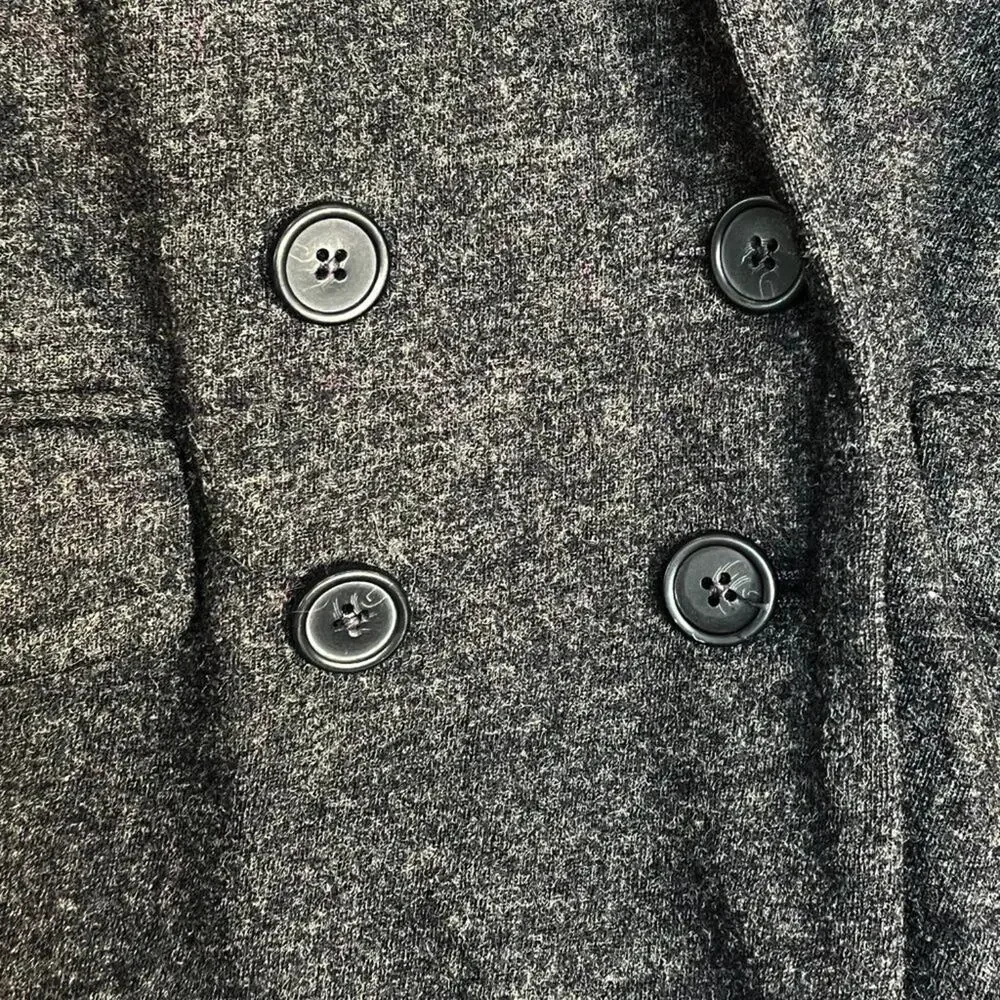 J. Crew 100% Wool Flannel Casual Blazer Suit Jacket Charcoal Grey Womens 4